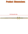 Forty Four Point Two Five Inch Heavy Duty Beefed Up Go Kart Rear Axle Shaft Kit dimensions, 112.8 cm length shown