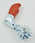 Buffing Pad Cleaning Tool With Durable Metal Spur For Polishing Pads Quick Debris Removal No Hassle On Wool Buffing Pads Auto Detailing Accessory Keeps Pads In Peak Condition And Makes Polishing Faster And Cleaner. red-handled metal buffing pad cleaner with spur wheel
