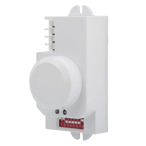 Five Point Eight GHz Microwave Motion Sensor Switch TDL1918 side view with adjustable delay and PVC 41mm size