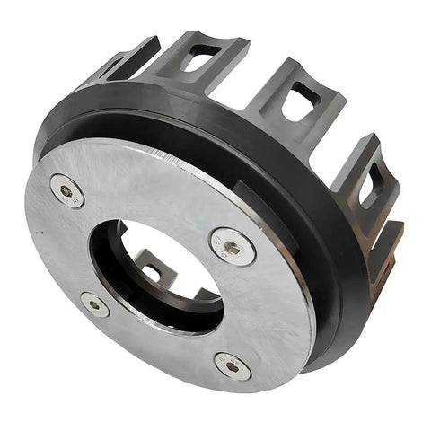 Heavy Duty Billet Clutch Basket And Cover Set For Yamaha Banshee 350 Yfz350 Rz350 Atv showing precision aluminum design.