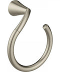 Glyde Towel Ring In Brushed Nickel With Pro-Fit Quick-Install Mount Built-In Level Template No Screw Setup Hassle-Free Bathroom Accessory