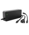 Straight Up Fast 54.6V 2A Ebike Charger For 48V Lithium Battery with power cord and green indicator light.