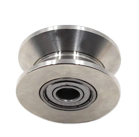 Badass Durability 304 Stainless Steel Pulley Roller Wheel With Silent Double Bearings V Groove Caster for seamless sliding gate glide.