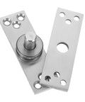 Stainless Steel Concealed Pivot Hinge Delivering Smooth As Butter 360 Rotation For Cabinets, detailed view showing plates and pivot.