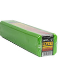 Green package of E6011 Welding Rod One Eighth Inch Ten Pound All Position For Deep Penetration On Dirty Rusty And Painted Materials.