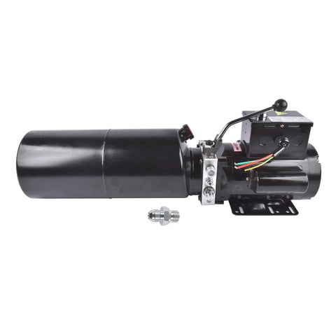 Beast Mode Heavy Duty 110V Hydraulic Power Unit for Car Lifts with Steel Reservoir, 2.5 Gallon, Side View
