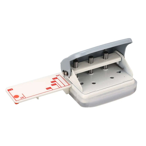 Compact 3 Hole Puncher For Loose Leaf Paper With Built In Positioning Ruler And 5 Sheet Capacity Fits A4 A5 B5 Paper Durable Metal