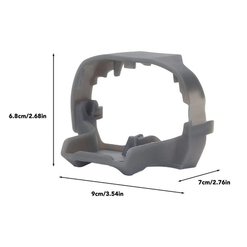 Rock Solid TPU Drone Propeller Strap Quick Install Secure Fastener And Travel Keeper For Mini 4 Pro showing grey TPU holder dimensions.
