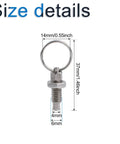 Six Piece Slick Spring Plunger Set With Smooth Pull Ring And No Sweat Quick Release Pin Using Drop Cam Design built from stainless steel, size details.
