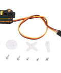 Metal Gear Analog RC Servo Motor Drive Set Four Piece with accessories, shockproof and stable, compatible with Futaba JR plug