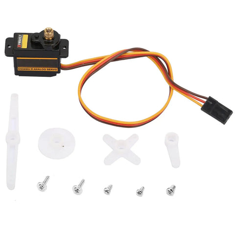 Metal Gear Analog RC Servo Motor Drive Set Four Piece with accessories, shockproof and stable, compatible with Futaba JR plug