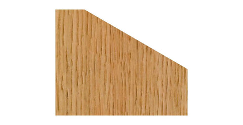 Wooden piece with 60 degree bevel created by 60 Degree Chamfer Router Bit With Carbide Tip Half Inch Shank Two And A Half Inch Diameter