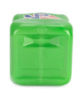 Rock Solid Heavy Duty 5.5 Gallon Square Storage Jugs Green Three Pack With Battery Powered Pump Sweet For Quick Oil Changes And Shop Cleanup No Sweat Setup Today viewed from the top showing the green HDPE material.