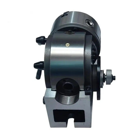 Heavy Duty Semi Indexing Dividing Head Plus 6 Inch 3 Jaw Tailstock Chuck Built Tough hardened steel gears, precision machining tool.