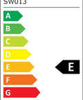 Gold Wireless Wall Sconces Set Of Two With Rechargeable Led Lights Remote Dimmable Switch Ten Adjustable Color Modes Zero Wiring No Fuss Setup energy label showing E rating and consumption details.