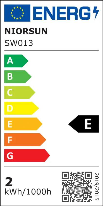 Gold Wireless Wall Sconces Set Of Two With Rechargeable Led Lights Remote Dimmable Switch Ten Adjustable Color Modes Zero Wiring No Fuss Setup energy label showing E rating and consumption details.