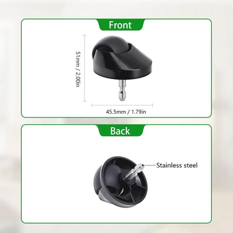 Replacement Front Wheel Caster 2 Pack For iRobot Roomba 500 600 700 800 900 Series E I J Models, front and back view