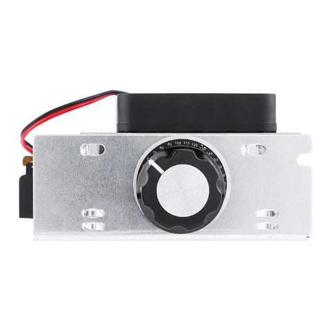 Front view of Beefy 4000W SCR Voltage Regulator and Electric Motor Speed Controller Dimmer, showing control knob and wiring.