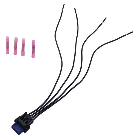 Plug And Play Grille Shutter Actuator With Solenoid Connectors Kit For Chrysler Pacifica 2017 To 2018, includes 4 connectors with wires.