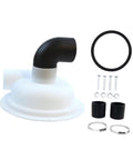 Heavy Duty Cyclone Separator Cover For Vacuum Dust Collection No Fuss Replacement Cover That Nips Clogs In The Bud And Handles Construction Waste Like A Champ Rock Solid Upgrade For Drywall Job Sites, including black elbow hose.