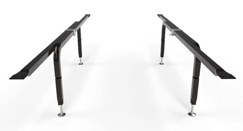 Heavy Duty Bed Slats Center Support System That Totally Kicks Sagging To The Curb With Fully Adjustable Rust Coated Tubular Steel Legs.