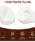White Door Frame Plugs 50 Pack 5/16 By 1/4 Inch Hole Covers shown with durability and easy installation features