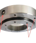 Internal Gear Slewing Bearings With Low Friction And High Load Capacity Heavy Duty Pro Grade Slew Ring with visible bolts