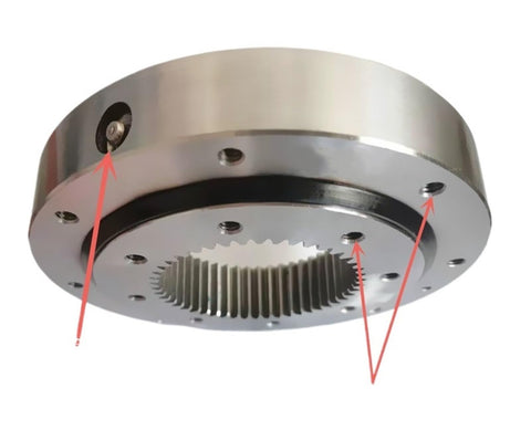 Internal Gear Slewing Bearings With Low Friction And High Load Capacity Heavy Duty Pro Grade Slew Ring with visible bolts