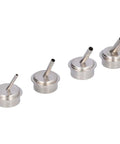Four aluminum alloy nozzles from 7 Pcs Oblique Nozzle Kit For Hot Air Rework 22mm Diameter Fits 861 Soldering Desoldering Station Accessories