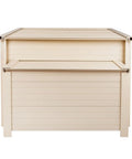 Ecoflex Jumbo Chicken Coop For 4 To 6 Chickens With No Fuss Assembly And Odor Resistant Build, Urban Barn Style Tan Back View