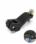 Short Throw CNC Aluminum Gear Shift Rod Linkage Arm Knob for Yamaha YZF R1 R6 R3 MT07 MT09, close-up black machined piece.
