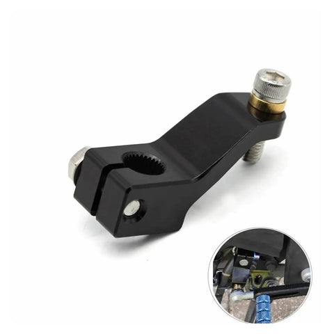 Short Throw CNC Aluminum Gear Shift Rod Linkage Arm Knob for Yamaha YZF R1 R6 R3 MT07 MT09, close-up black machined piece.