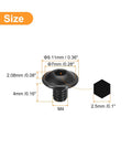 Heavy Duty M4 X 4Mm Flanged Button Head Socket Cap Screws 50 Pack size diagram showing dimensions and black finish.