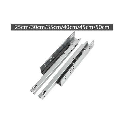 Heavy Duty Bottom Mount Drawer Slides Built For Rock Solid Performance slick gliding concealed steel tracks in various sizes.