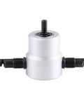 Pro Grade Metal Sheet Cutter Kit With Double Head Drill Attachment for Steel Copper Aluminum and Stainless Cuts, shown in close-up