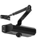 Hydraulic Buffer Door Closer 25Kg To 80Kg With Adjustable Speed For Smooth Silent Close, black heavy duty commercial grade