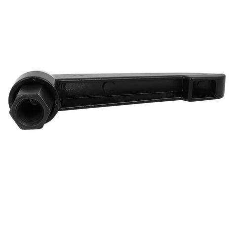 Heavy Duty Adjustable Clamping Lever Handle Featuring M12 Female Thread With A Solid 95mm Reach Grip Built For The Daily Shop Grind And Acid Resistant Finish Black Pair close-up view of lever handle showing M12 thread and durable black finish.