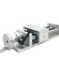 Rock Solid SFU1605 Ball Screw Nut With Manual Hand Wheel Linear Guide Rail And 700 Millimeter Stroke Slide Table For Cnc Router Engraving Setup, close-up view of hand wheel and slide components.