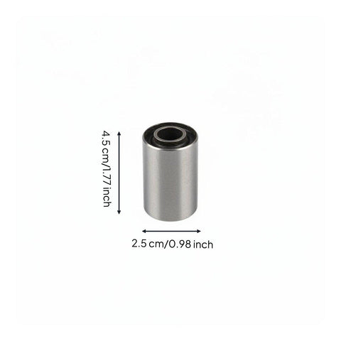Heavy Duty Swing Arm And Control Arm Bracket Kit With Reinforced Bushings, showing a metal bushing, 4.5 cm tall, 2.5 cm wide.