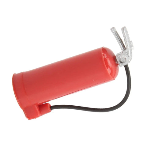 Solid RC Fire Extinguisher Crawler Decoration For Scale 24 And 18 Trucks Lightweight Simulation Prop in red with metal clip.