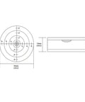 32mm Circular Bullseye Bubble Level, High Precision Round Spirit Vial with clear black scale marking and dimensioned diagram.