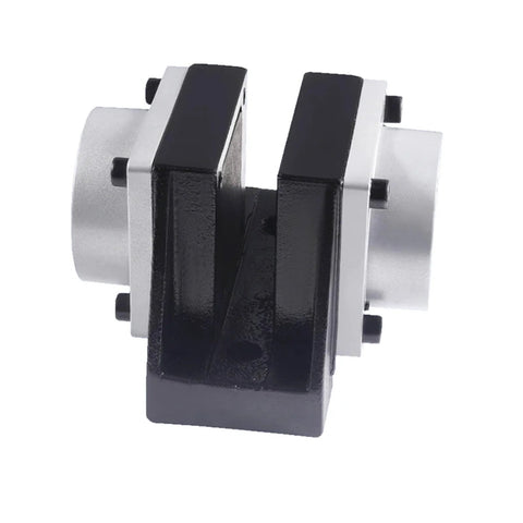 DBZ-20 pneumatic disc brake cylinder, side view; black body with silver end caps