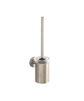 Toilet Brush With Holder, Easy Install, 15 Inch Modern Brushed Nickel Bath Accessory, Wall Mount Design
