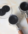 Backflush Rubber Disk Set For Espresso Machines 50mm Or 57mm Deep Group Head Cleaning For Home Barista Use 2 Pack in portafilter