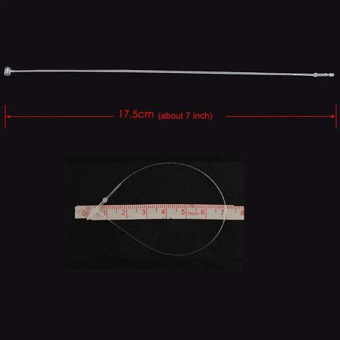 1000 Piece 7 Inch Clear Plastic Tag Fasteners Dead Simple Hand Push Snap Lock Pins For Clothing Retail Store Hang Tags Price Labels No Tag Gun Drama Snag This Bulk Deal Today, showing clear 7 inch plastic fastener with measurement.