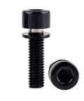 Titanium Finish Bike Stem Bolts Set 6 Pcs M5 X 18mm With Washers Stainless Steel Allen Hex Screws For Road MTB And Mountain Bikes