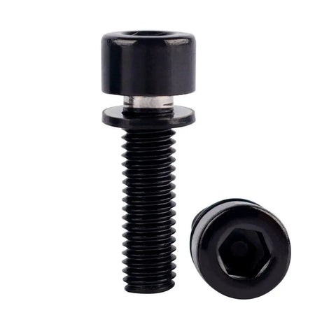 Titanium Finish Bike Stem Bolts Set 6 Pcs M5 X 18mm With Washers Stainless Steel Allen Hex Screws For Road MTB And Mountain Bikes