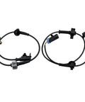 Complete Four Piece Abs Wheel Speed Sensor Kit Front And Rear Built Dope For A No Sweat Swap Fits Gmc Yukon Chevrolet Tahoe Suburban Cadillac Escalade 2007 To 2014 showing front and rear ABS sensors with connectors.