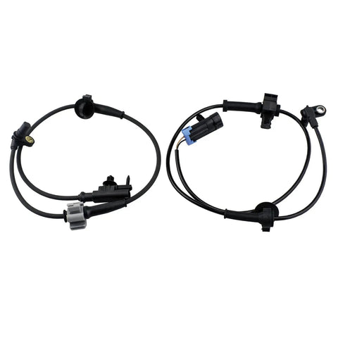 Complete Four Piece Abs Wheel Speed Sensor Kit Front And Rear Built Dope For A No Sweat Swap Fits Gmc Yukon Chevrolet Tahoe Suburban Cadillac Escalade 2007 To 2014 showing front and rear ABS sensors with connectors.