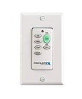 Full Function Ceiling Fan Wall Control System With White Finish For Non DC Controls Plug And Play Ready, white transmitter